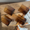 Verres à eau - Gobelets ambrés (Lot de 4) - Vintage