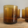 Verres à eau - Gobelets ambrés (Lot de 4) - Vintage