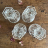 Verres / Gobelets à violette anciens (lot de 4) - Charles X
