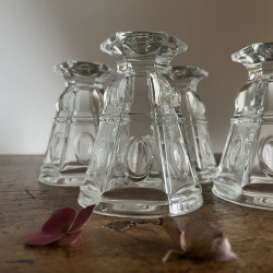 Verres / Gobelets à violette anciens (lot de 4) - Charles X