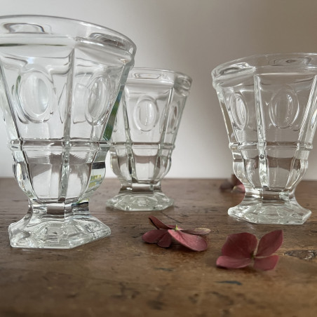 Verres / Gobelets à violette anciens (lot de 4) - Charles X
