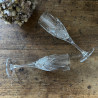 Duo de flûtes à Champagne (Lot de 2) - Cristallin ciselé