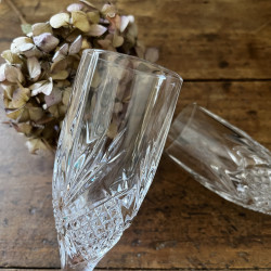 Duo de flûtes à Champagne (Lot de 2) - Cristallin ciselé