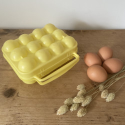 Boîte à oeuf vintage (6 oeufs) jaune