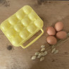 Boîte à oeuf vintage (6 oeufs) jaune
