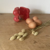 Boîte à oeuf vintage (4 oeufs) jaune - Sport Plastique