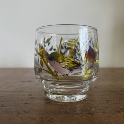 Verre à eau / Gobelet vintage - Luminarc - Oiseaux