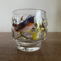 Verre à eau / Gobelet vintage - Luminarc - Oiseaux