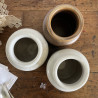 Trio de pots à moutarde en Grès
