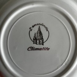 Service à dessert en porcelaine - L'Amandinoise - Clématite