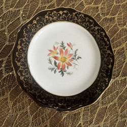 Service à dessert en porcelaine - L'Amandinoise - Clématite