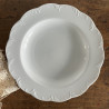 Assiettes creuses en porcelaine blanche (lot de 4) - Classic Rose Collection