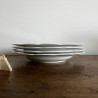 Assiettes creuses en porcelaine blanche (lot de 4) - Classic Rose Collection