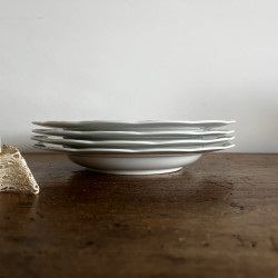 Assiettes creuses en porcelaine blanche (lot de 4) - Classic Rose Collection