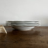 Assiettes creuses en porcelaine blanche (lot de 4) - Classic Rose Collection