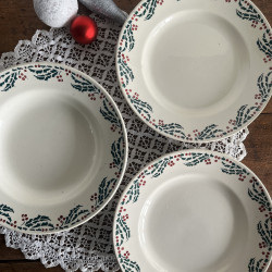 Trio d'assiettes - Moulin des Loups - Houx