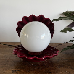 Lampe à poser Vintage - Coquillage - Rouge grenat