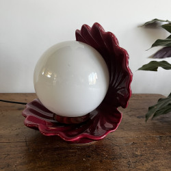 Lampe à poser Vintage - Coquillage - Rouge grenat