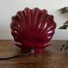 Lampe à poser Vintage - Coquillage - Rouge grenat