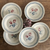 Assiettes plates (lot de 6) - Digoin - Tulipes / Consortium des Grandes Marques - Rennes