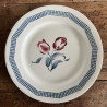 Assiettes plates (lot de 6) - Digoin - Tulipes / Consortium des Grandes Marques - Rennes