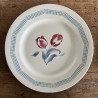 Assiettes plates (lot de 6) - Digoin - Tulipes / Consortium des Grandes Marques - Rennes
