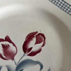 Assiettes plates (lot de 6) - Digoin - Tulipes / Consortium des Grandes Marques - Rennes
