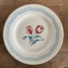 Assiettes plates (lot de 6) - Digoin - Tulipes / Consortium des Grandes Marques - Rennes