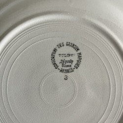 Assiettes plates (lot de 6) - Digoin - Tulipes / Consortium des Grandes Marques - Rennes