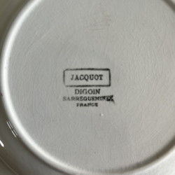 Assiette creuse - Digoin Sarreguemines - Jacquot - Jaune