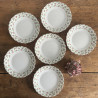 Assiettes à dessert (lot de 6) - Luminarc - Petites fleurs roses