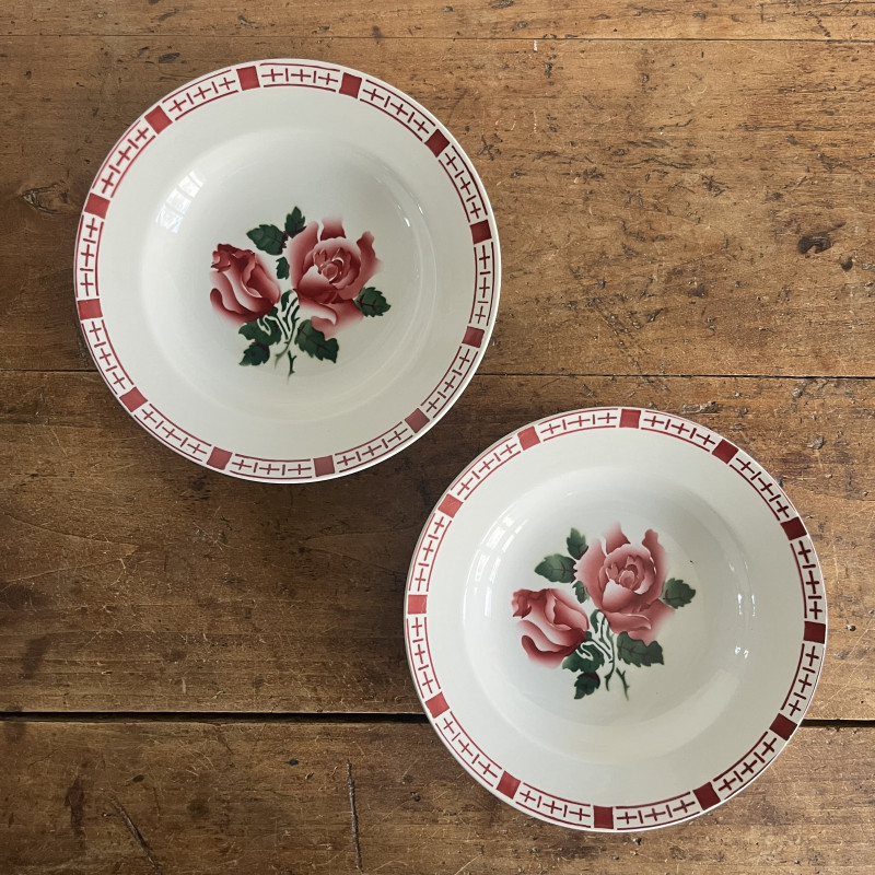 Assiettes creuses (lot de 2) - Digoin Sarreguemines - Saverne