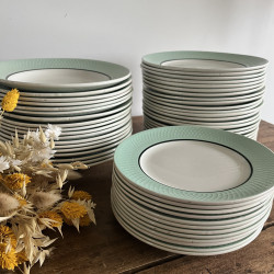Assiette creuse - Moulin des Loups - Porcerame - Mint
