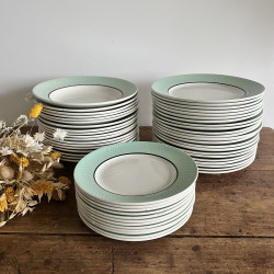 Assiette creuse - Moulin des Loups - Porcerame - Mint