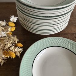 Assiette creuse - Moulin des Loups - Porcerame - Mint