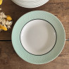 Assiette creuse - Moulin des Loups - Porcerame - Mint