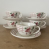 Tasse & sous-tasse - Digoin Sarreguemines - Rosa