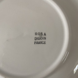 Tasse & sous-tasse - Digoin Sarreguemines - Rosa