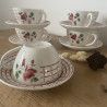 Tasse & sous-tasse - Digoin Sarreguemines - Rosa