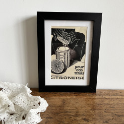 Publicité ancienne encadrée - Citroneige - Le Miroir du Monde
