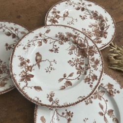 Assiettes à dessert (Lot de 4 ) - Gien - Fauvette