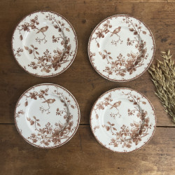Assiettes à dessert (Lot de 4 ) - Gien - Fauvette