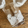 Verres à Whisky vintage (lot de 6) - Fleurs blanches - Total