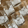 Verres à Whisky vintage (lot de 6) - Fleurs blanches - Total