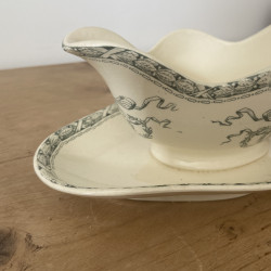 Saucière - Salins - décor Noeuds et Laurier